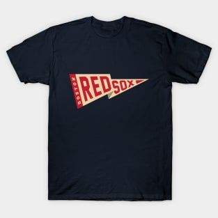 Boston Red Sox Pennant by Buck Tee Originals T-Shirt